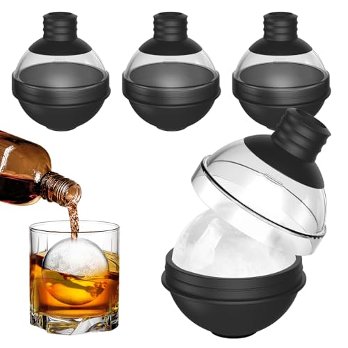 Molde de silicona para bolas de hielo 2.4 pulg, set 4 piezas miniatura 1