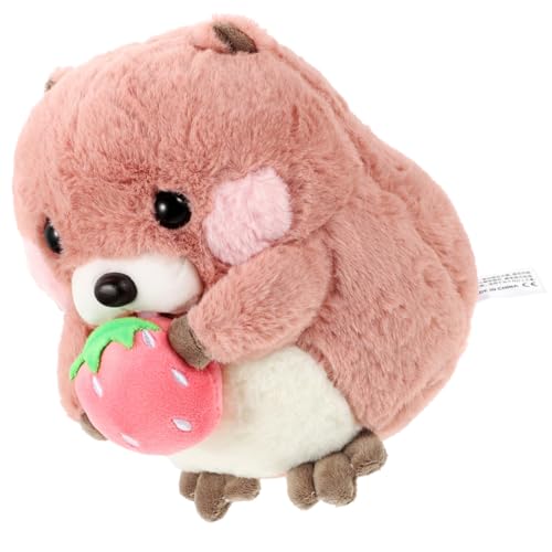 Peluche marmotte rose de 30 cm | Doudou doux et léger pour bébé