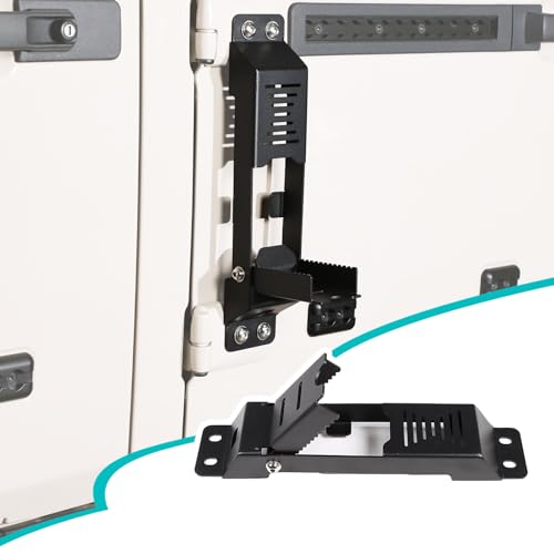 Hudiriy Car Door Hinge Steps Metal Folding Door Pedal Compatible with Ineos Grenadier 2020-2024 Folding Foot Pedal Rooftop Access External Accessories