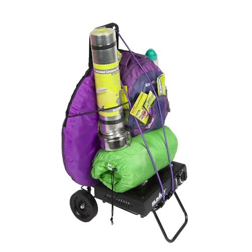 VFM e-Store Chariot de voyage pour festival, 50 kg, léger, pliable, avec cordon élastique pour l'extérieur, le camping, la randonnée, les vacances, les...