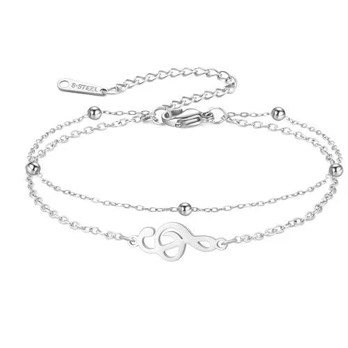 Musical Note Link Chain Bracelet
