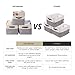 DECOMOMO Storage Bins Fabric Storage Baskets for Shelves, Linen Closet Organization Toys Nursery (Grey and White, Large - 3 Pack)
