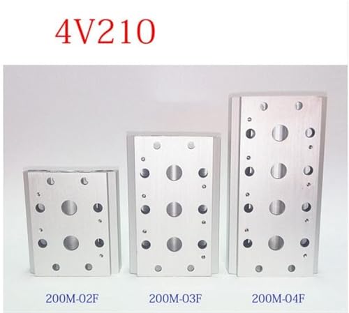 Collecteur d'électrovanne 4V110-06 en aluminium avec joints d'étanchéité 6 voies