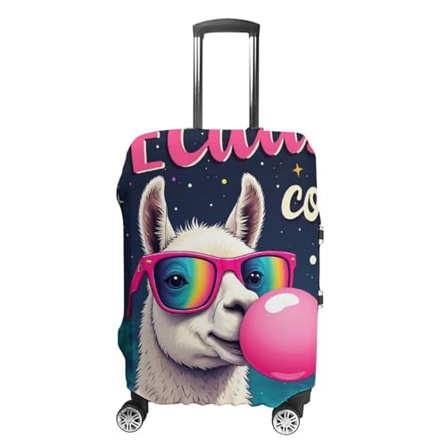 Luggage Cover Elastic Washable Anti-scratch Suitcase Protector Cartoon Alpaca Llama (2) Elastic Suitcase Cover Luggage Protector
