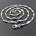 CXKEB   Collar de Cadena de Acero Inoxidable de Tono Plateado de 3.5 mm Joyería de Navidad