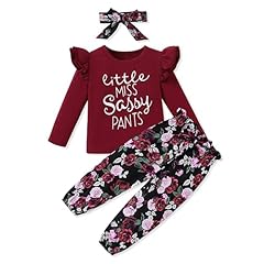 Deep Red + Print Pants