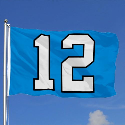 fyon groß 12. Mann hellblau Flagge 3 x 150