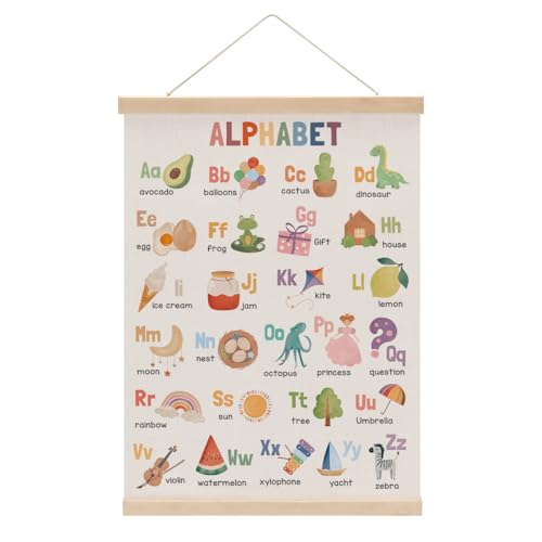 Alphabet Poster Hanger, Alphabet ABC Chart Nursery Decor Wall Decor
