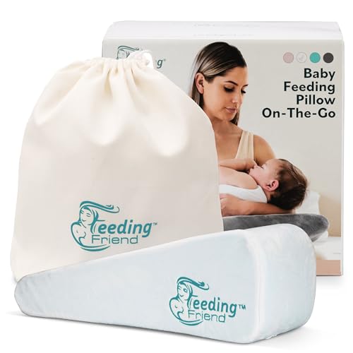 Feeding Friend - Self Inflatable Baby Feeding Pillow for Breastfeeding and Bottle Feeding - Arm Support for Any Nursing Position - Compact, Portable, Ideal for Travel and Baby Feeding On-The-Go.