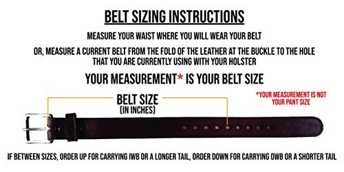 Distressed Steel Core American Bison Leather Gun Belt - 14/15 Oz - Ccw - Brown - 1.5 Inch Wide - Usa Made (Brown, 36) #TOP3