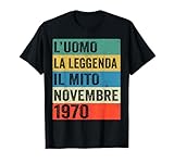 la leggenda 1970 novembre anni 54 compleanno uomo 1970 maglietta