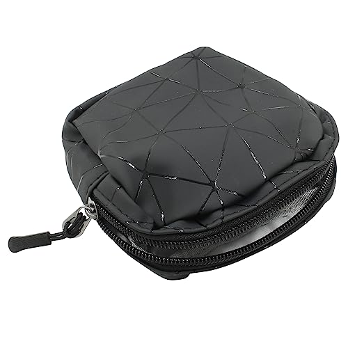 Image of Uenhoy Sanitary Napkin Storage Bags with Zipper, Portable Waterproof Menstrual Cup Pouch Nursing Pad Tampon Bags Feminine Product Pouch, Black