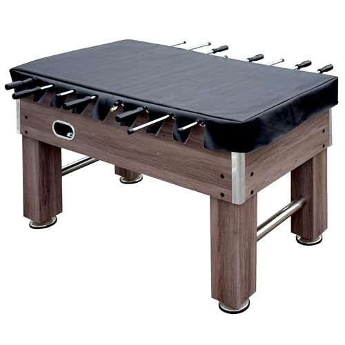 Hathaway Foosball Table Cover – Fitted 54-in Game Table Cover in Black – Durable, Wrinkle-Free Synthetic Leather with Soft Underside – Dust and Spill Protection for Foosball Accessories and Tables