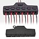 eMagTech 4 Stück TL-106CV 3-Port-Schnellverteiler Out-Line-Splitter 42 VDC 1,5 A 0,34–0,75 Mm² für Eisenbahnmodellszenen Und Verschiedene LED-Leuchten Schwarz