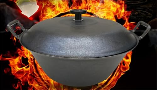 Sartén Wok de Hierro Fundido Sin Recubrimiento 36cm miniatura 4
