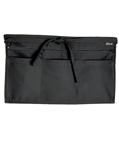 Tablier de travail noir Dennys multi-poches zippé vêtement de protection
