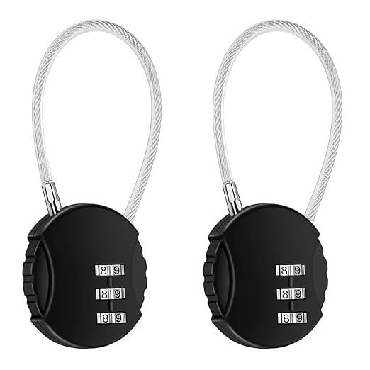 Image of 3 Digit Travel Luggage Combination Lock, Gym Padlock Mini Combination Waterproof Resettable Bag Luggage Gate Padlock Outdoor for School Locker Backpack Travel Toolbox Storage (Black - Combo)