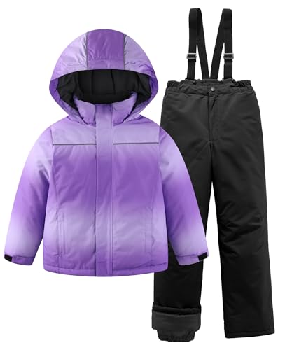 Image of M2C Boys Girls 2-Piece Snowsuit Thicken Patterned Ski Jackets and Pants