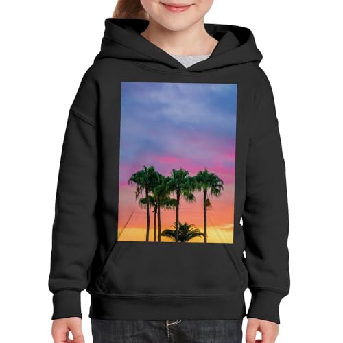 Sweat à capuche enfant palmiers multicolore pour look plage d'été - 3