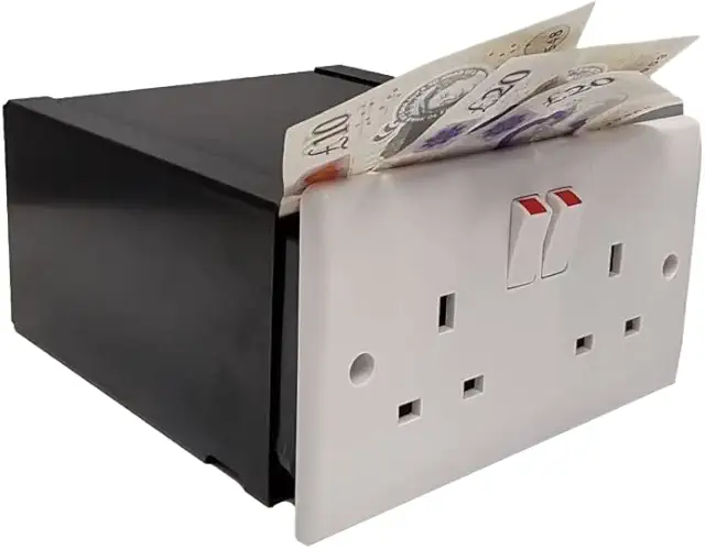 Imitation Double Plug Socket Wall Safe - Hidden Security Box for Valuables