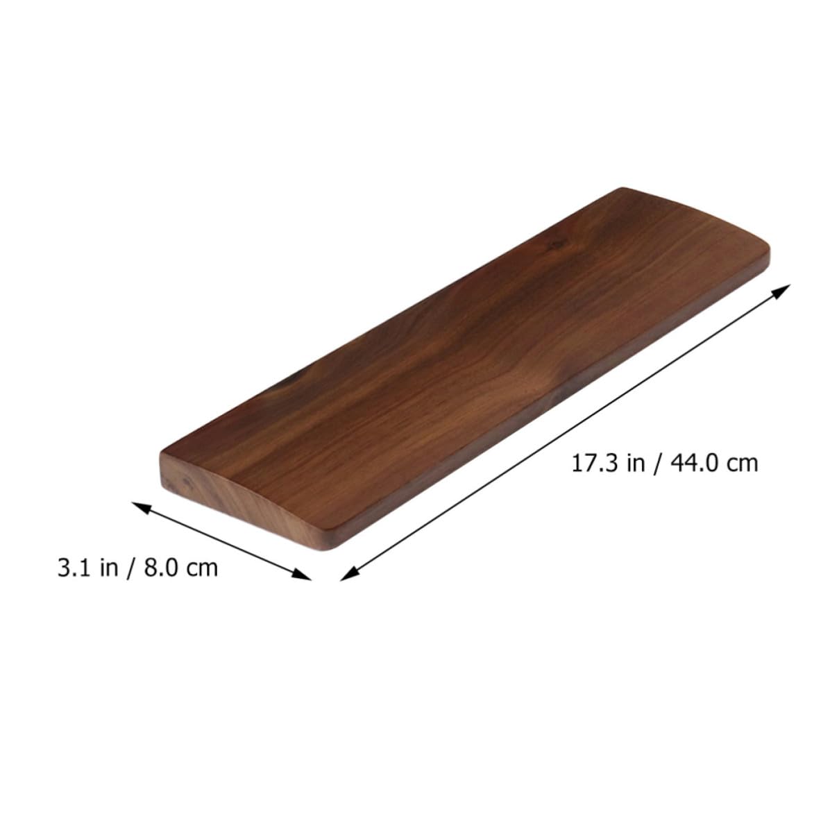 Handgelenkauflage für Tastatur 440x80mm Walnussholz