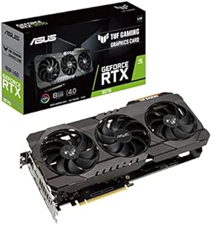 ASUS TUF Gaming NVIDIA GeForce RTX 3070 V2 OC Edition Graphics Card (PCIe 4.0, 8 GB GDDR6, LHR, HDMI 2.1 , DisplayPort 1.4a, Dual ball Fan Bearings, Military-grade Certification, GPU Tweak II)
