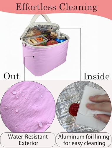 50% Off Pink Insulated Lunch Bag - Keeps Food Warm & Cool