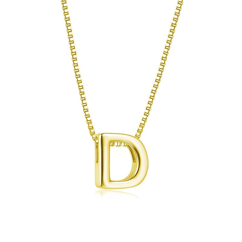 18K-Golden Initial-Necklaces for Women - Personalized Initial Necklace Simple Letter & Heart Letter Initial Pendant Necklace for Women Jewelry Gifts