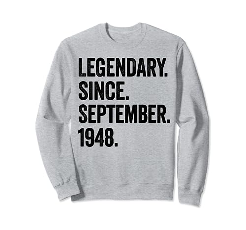 Legendary Since September 1948 75 cumpleaños Sudadera