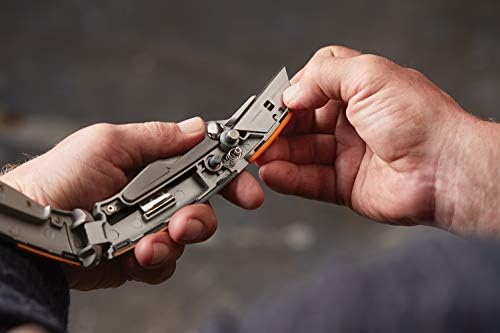 Fiskars Uniwersalny nóż ze stałym ostrzem, Długość 18,2 cm, Stal nierdzewna/ tworzywo, Czarny/ pomarańczowy, CarbonMax, 1027222