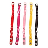 [Hohopeti] 10個調節可能なスナップボタン付きカラフルブレスレット ダイワブレスレット用人工皮革素材 手編み風デザインでカジュアルやフォーマルシーンに