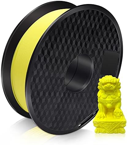 IWECOLOR 3D Printer Filament, 1.75mm PLA+ Fit Most FDM Printer, 1 KG 2.2LBS Spool, Dimensional Accuracy +/- 0.03 mm 3D Printing Filament (Mustard Yellow)