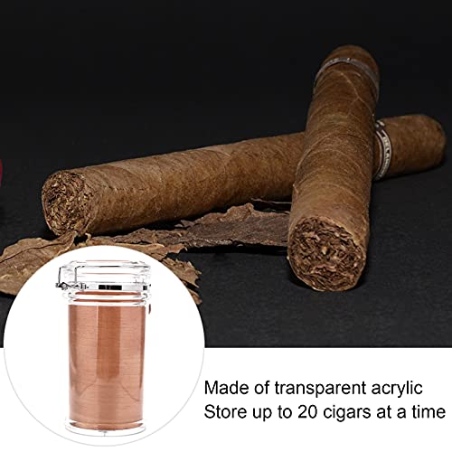 Caixa de armazenamento de cigarros, estojo de cigarros Parte posterior de cedro transparente portáti