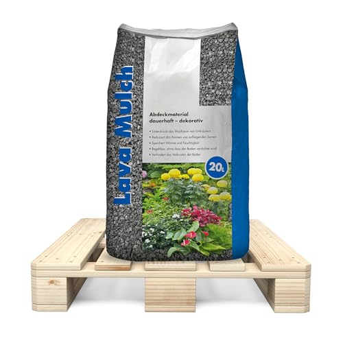 Hamann Lava-Mulch Anthrazit 16-32 mm 800 l - Abdeckmaterial dauerhaft dekorativ