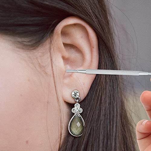 YEEPSYS Ear Cleaner, Ear Pick Earwax Removal Kit, Ear Cleansing Tool Set, Ear Curette Ear Wax Remover Tool with a Storage Box (Silver, 5pcs)