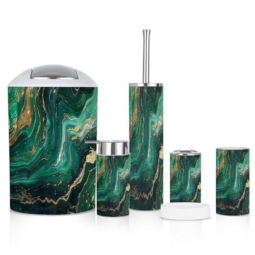 Piece Bathroom Accessories Green