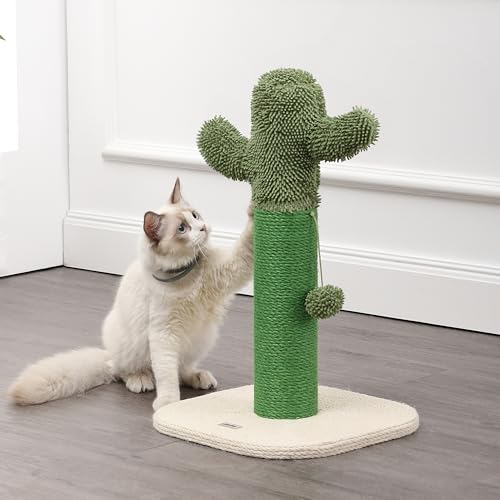 Rascador para gatos torre de yute verde 21 pulgadas miniatura 2