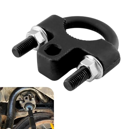 leechioInner Tie Rod Removal Tool, Structure Detachable Steering Wheel Rudder Bar Inner Tie Rod U-Wrench, Multifunctional Inner Pull Rod Tool, Universal for Most Cars Trucks (Black)
