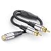 Produktbild Sonero® Premium Subwoofer Audio Adapter, 0,20m, 2x Cinch Stecker auf Cinch Buchse, schwarz