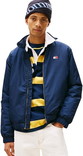 Tommy Jeans Cazadora de entretiempo Hombre Essential Padded con cuello alto, Azul (Dark Night Navy), XL