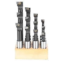 Topyond Bohrstange, Schnellarbeitsstahl, 12-teiliges Bohrstangenset 3/4 Zoll F1 Typ Hochgeschwindigkeitsstahl CNC-Drehwerkzeughalter Mit Basis