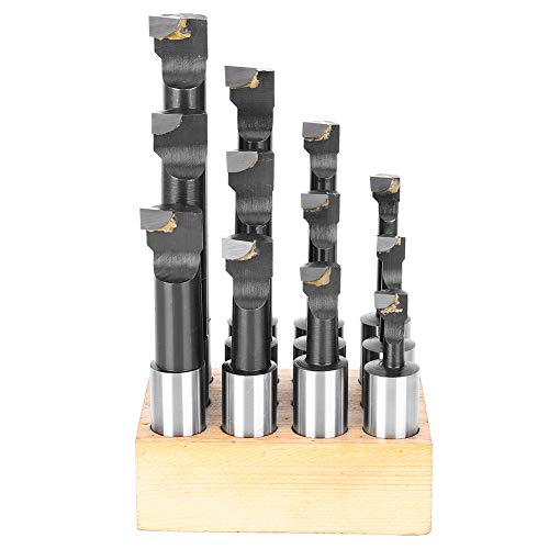 Topyond Bohrstange, Schnellarbeitsstahl, 12-teiliges Bohrstangenset 3/4 Zoll F1 Typ Hochgeschwindigkeitsstahl CNC-Drehwerkzeughalter Mit Basis