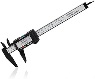 Digital Vernier Caliper - 150mm 6 inch Electronic LCD Screen Plastic Caliper Gauge Micrometer Ruler Carbon Fiber Micrometer Measuring Tool Inch/Metric/Fraction Conversion