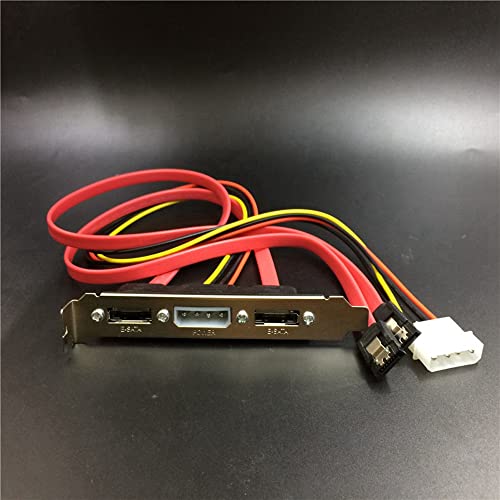 Cable PC DIY para ESATA y 4Pin IDE Molex Power PCI Bracket Slot miniatura 6