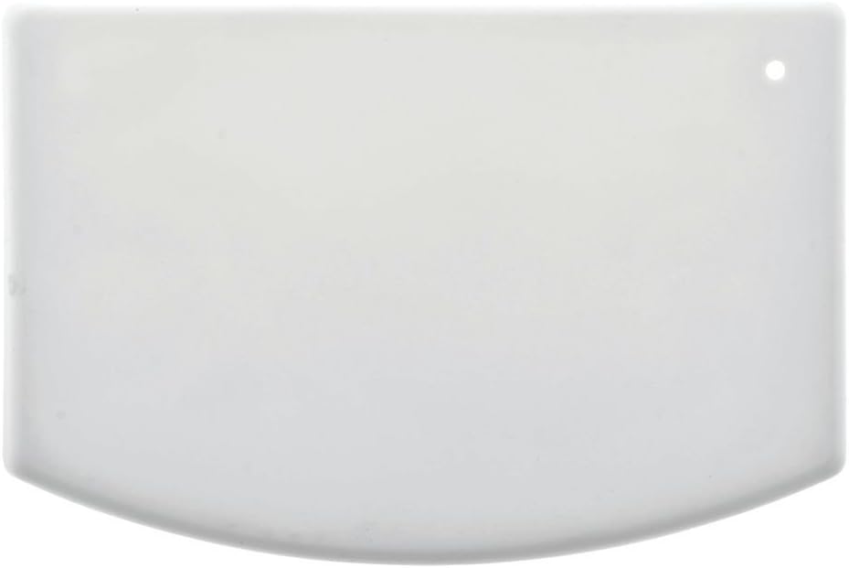 Plastic Bowl Scraper Winco White HDPE - 5 1/8"L x 3 7/8"H