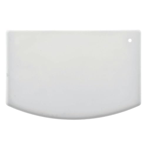 Raspador de cuenco de plástico Winco White HDPE - 5 18 pulgadas de largo x 3 78 pulgadas de alto