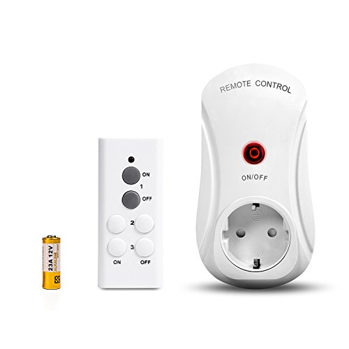 Enchufe Inteligente, Enchufe con mando a distancia, Enchufes Inteligentes Multiples Interruptor Inalambrico Remote Plug and Play 1 Clavija Enchufe con 1 Control Remoto Smart Plug - 1 Unidad Cover