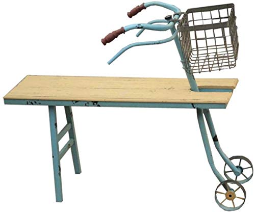 JT- Flower Stand Rustic Retro Garden Courtyard Garden Succulent Flower Rack Antique Bicycle Float Solid Wood Iron Rack Multipurpose