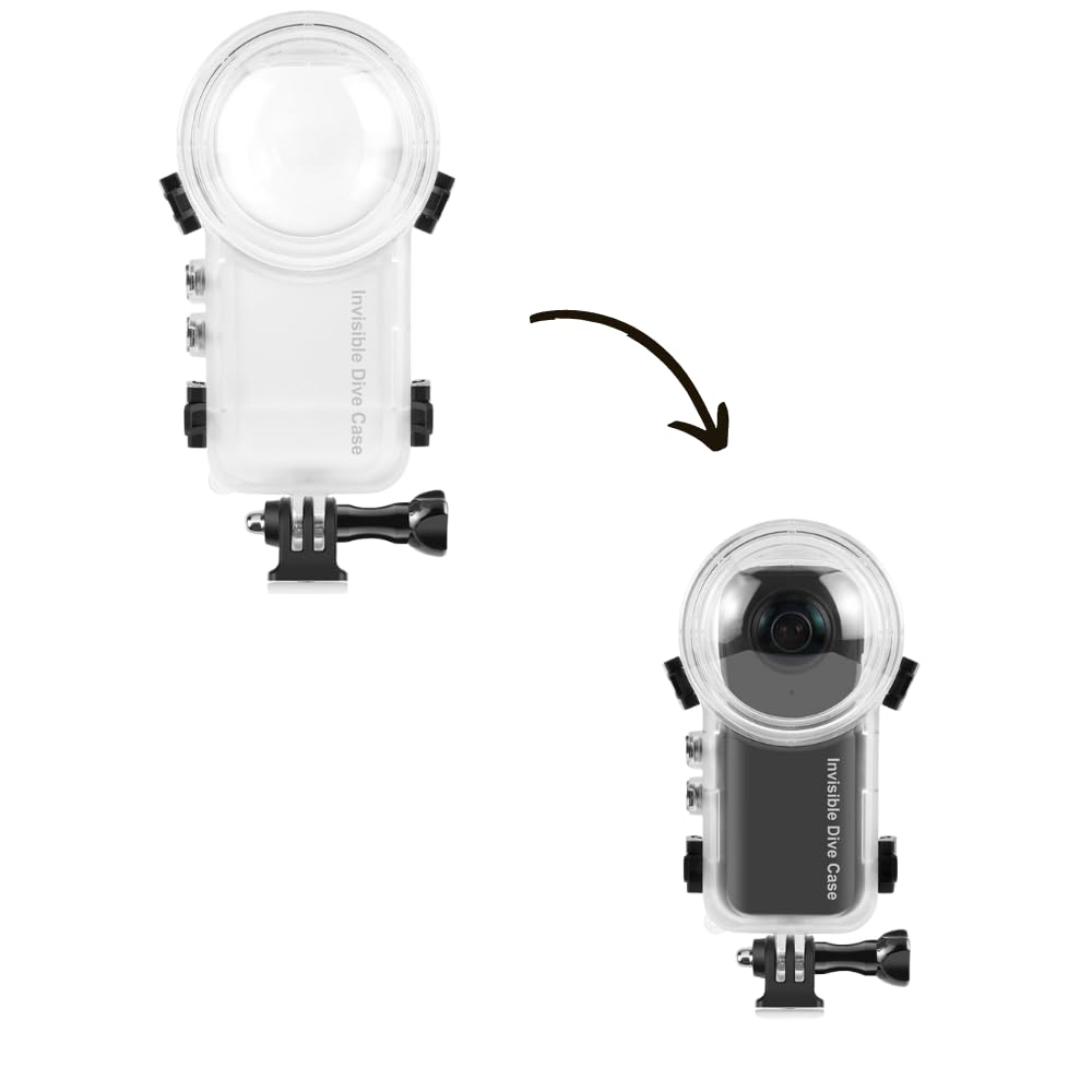 GetZget® Waterproof Invisible Diving Case for Insta360 One X3 Deep Dive Upto 50m Underwater Housing Accessories-picture-37