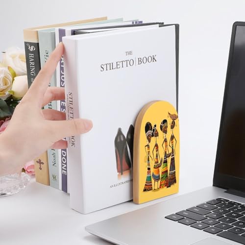 Sujetalibros de madera económico para evitar la caída de libros en baldas 7